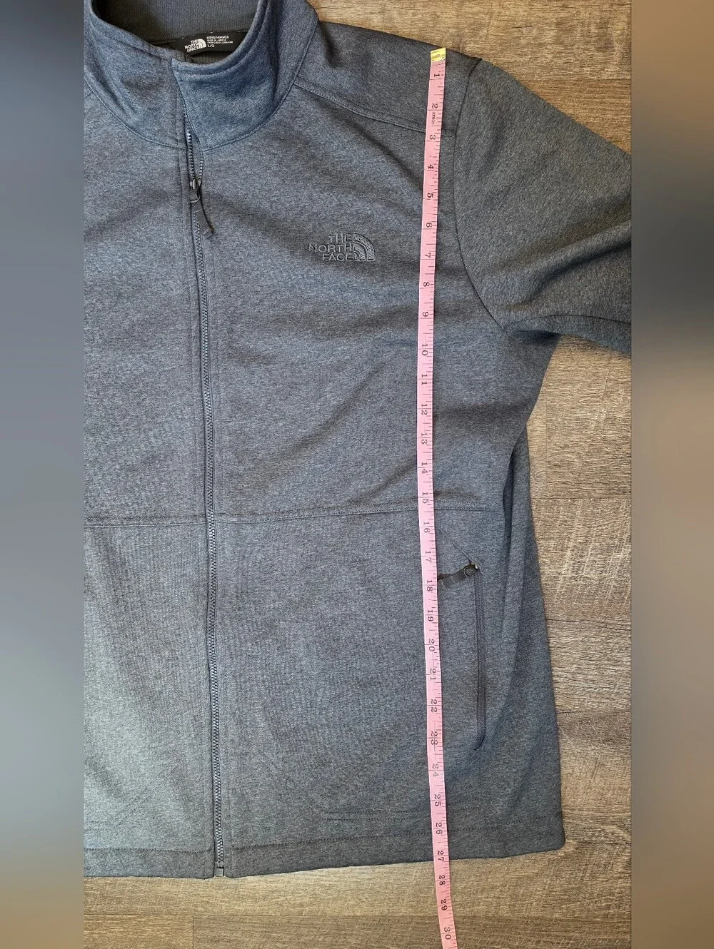 The North Face Apex Bionic Softshell Windwall Full Zip Jacket Mens L Grey Therma
